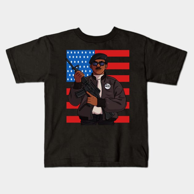 Black Panther Party African American Kids T-Shirt by Noseking
